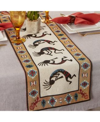 Kokopelli Tapestry Table Runner 13" x 72"