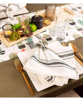 Urban Oasis Cactus Print Table Runner, 14" x 108"