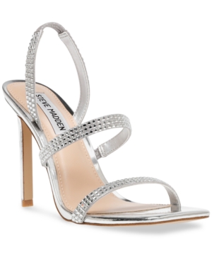 Steve Madden Women's Gracey Rhinestone Strappy Stiletto Sandals