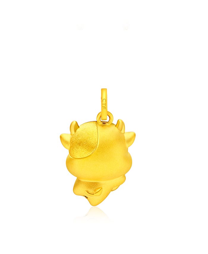 Chow Tai Fook Year of the Ox Charm Pendant in 24k Gold & Reviews Fine
