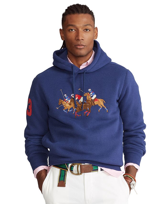 Polo Ralph Lauren Men's Big & Tall Triple Pony Crest Fleece Hoodie &  Reviews - Hoodies & Sweatshirts - Men - Macy's