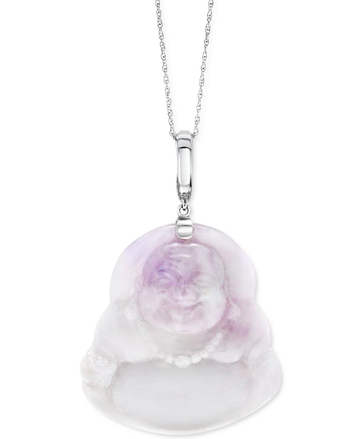 Purple jade deals buddha pendant