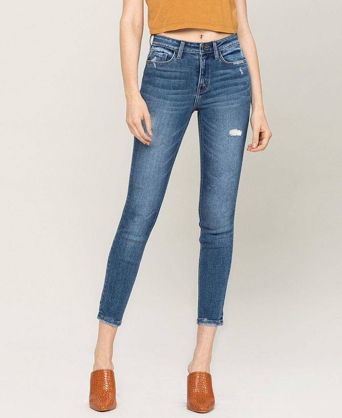 VERVET Women's Mid Rise Distressed Ankle Skinny Jeans - Macy's