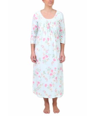 Miss Elaine - Floral-Print Long Nightgown