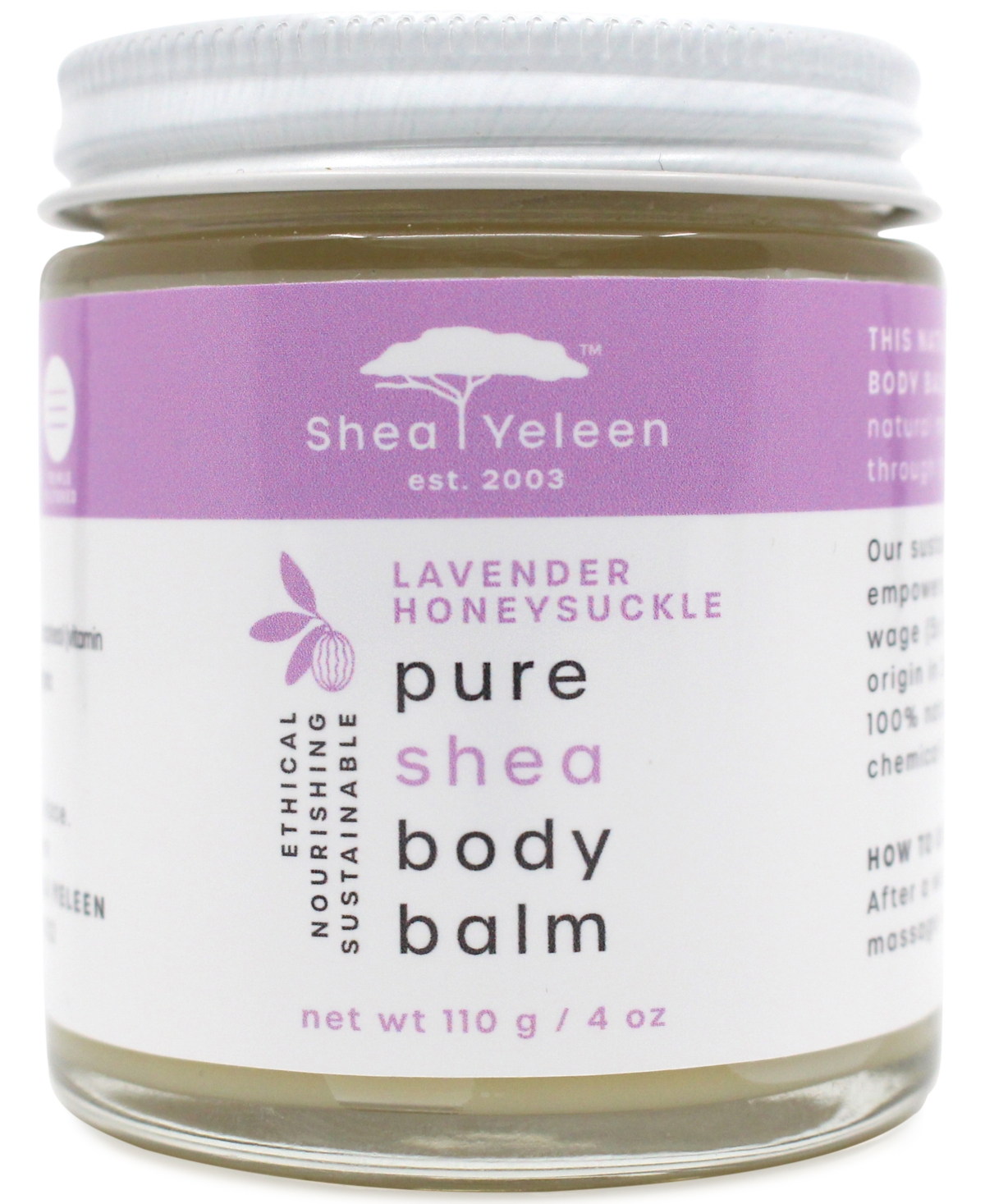 Lavender Honeysuckle Shea Body Balm, 4-oz.