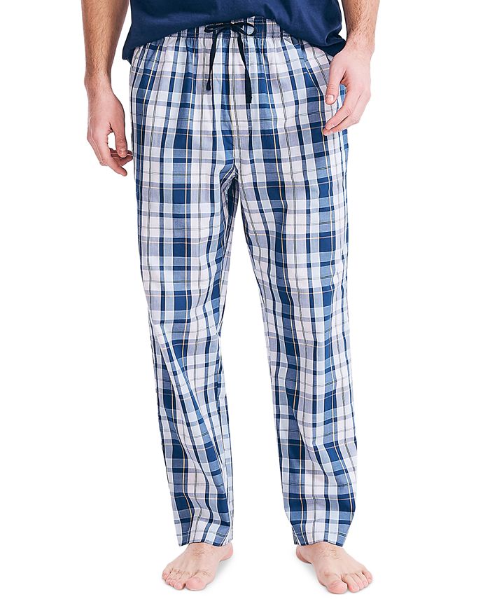 Nautica Men's Blue Plaid Pajama Pants - Macy's