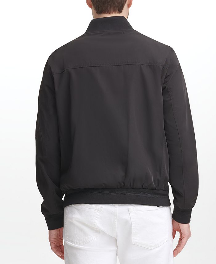 Calvin Klein Men's FullZip Flight Jacket with Embroidered Tonal Logo