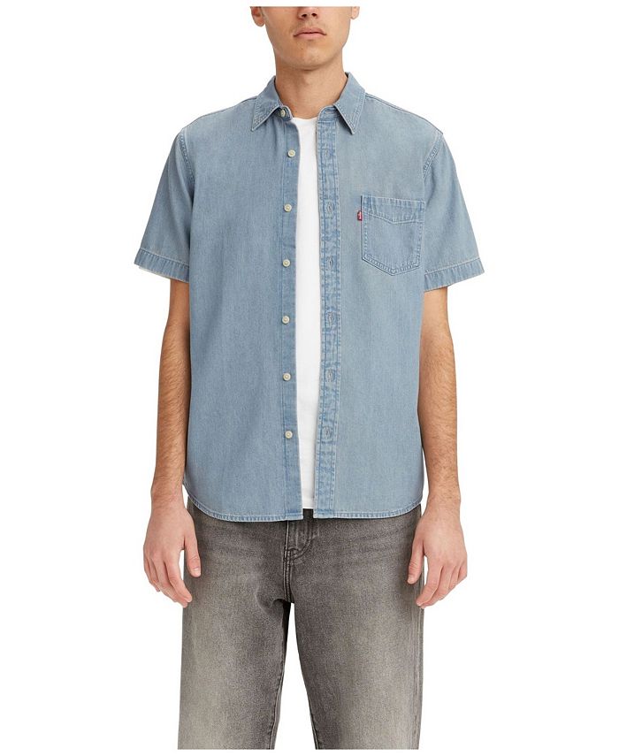 Levi's Men's Classic 1 Pocket Short Sleeve Regular Fit Shirt & Reviews -  Casual Button-Down Shirts - Men - Macy's