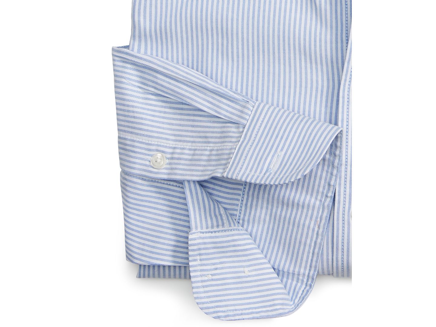 Мужская рубашка Club Room Regular Fit University Stripe Dress Shirt, цвет: Синий / Белый — фото 4