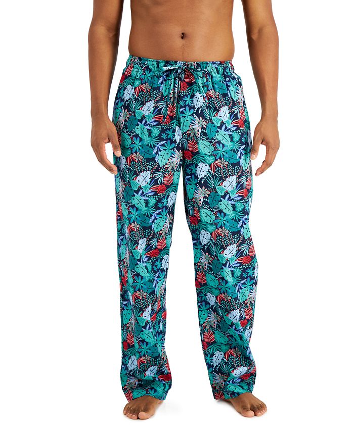 Club Room Men's Tropical Print Pajama Pants & Reviews - Pajamas & Robes ...