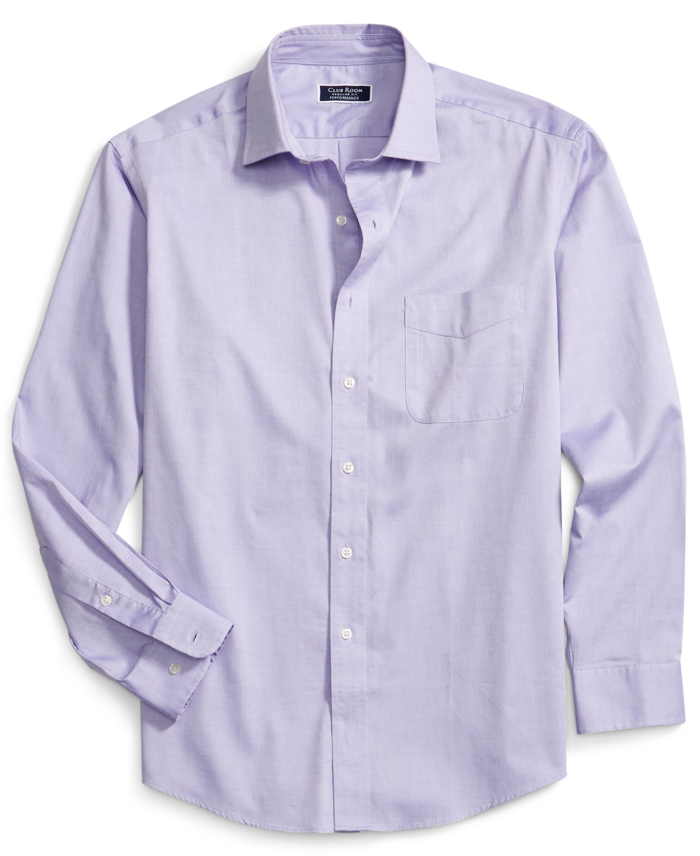 Мужская рубашка Club Room Regular Fit Pinpoint Dress Shirt, цвет: Лавандовый — фото 6