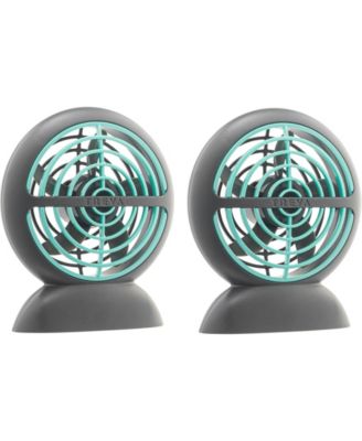 Treva - Rechargeable USB Puck Fan, Set of 2