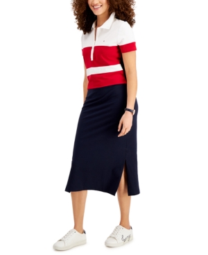 Tommy Hilfiger Short-Sleeve Polo Midi Dress