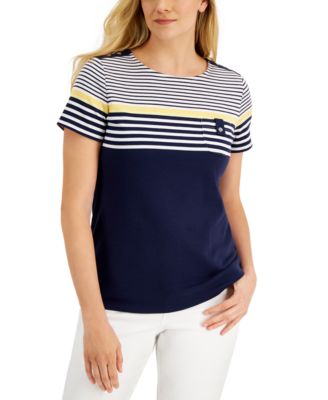 Karen Scott - Petite Striped T-Shirt