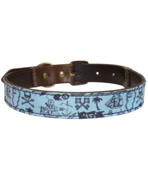Margaritaville Pirate's Life Dog Collar, Small In Brown Overflow