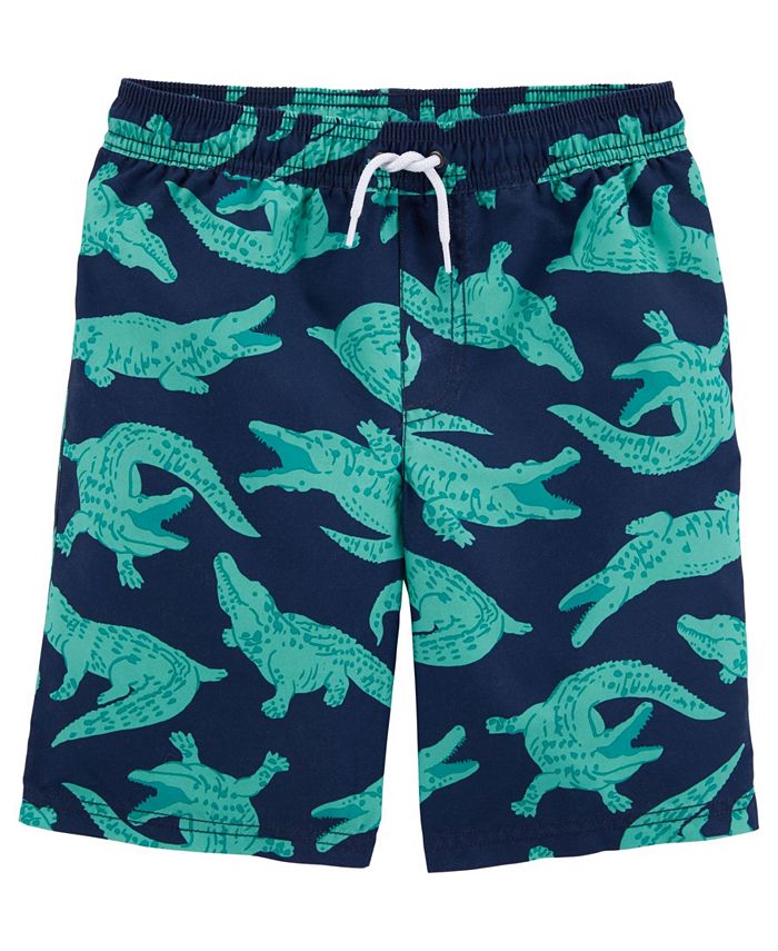 Carter's Little Boys Alligator Swim Trunks - Macy's