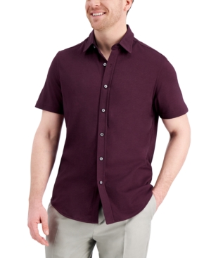 TASSO ELBA MEN'S SOLID KNIT SHIRT, CREATED FOR MACY'S