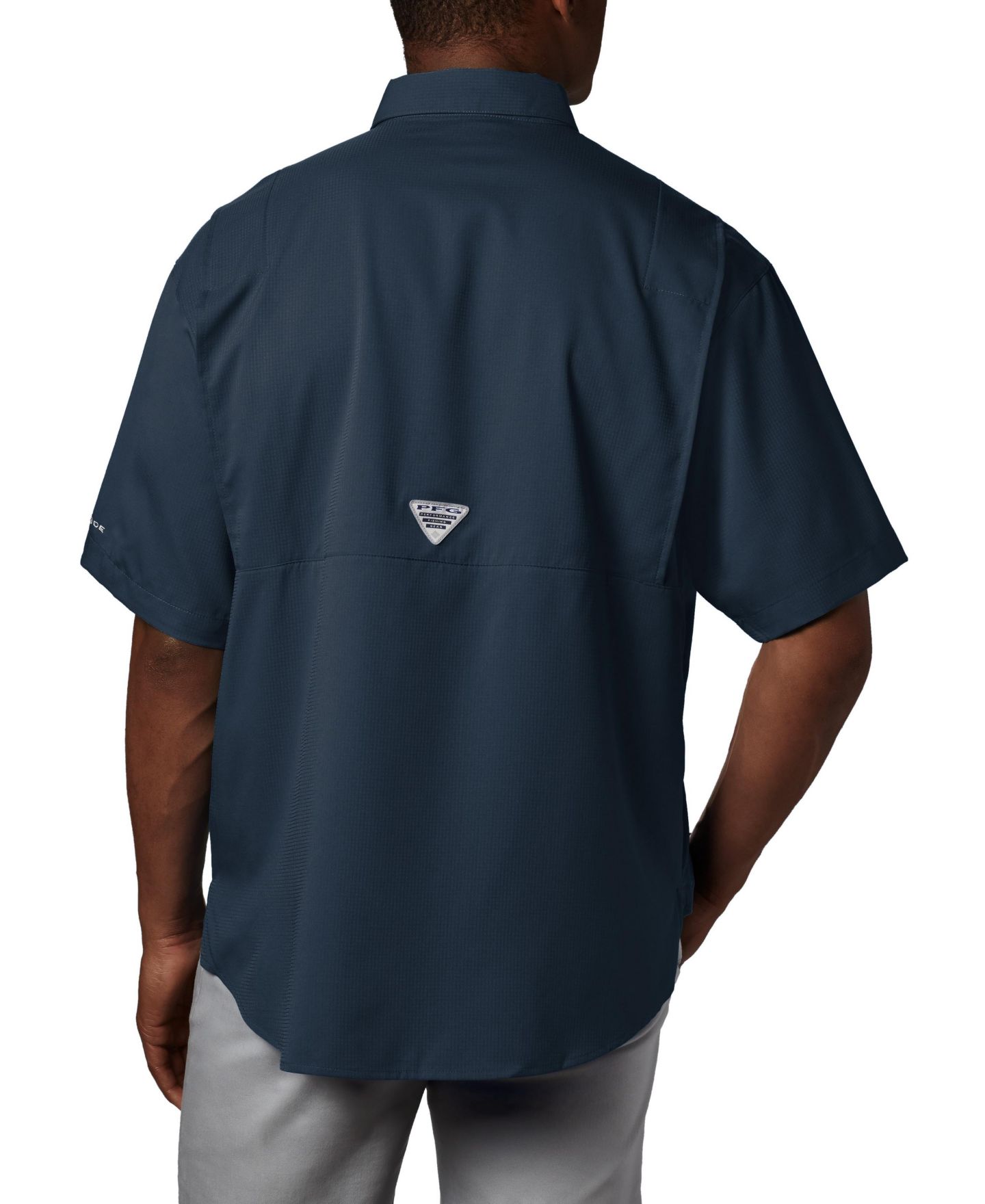 Мужская рубашка Columbia Tamiami II Short-Sleeve, цвет: Тёмно-синий — фото 4