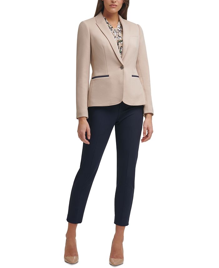 Tommy Hilfiger One-Button Elbow-Patch Blazer & Reviews - Jackets ...