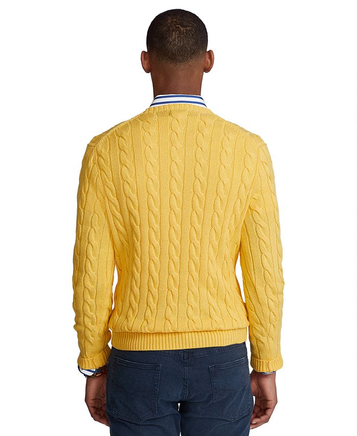 Polo Ralph Lauren Men's Cable-Knit Cotton Sweater & Reviews - Sweaters ...