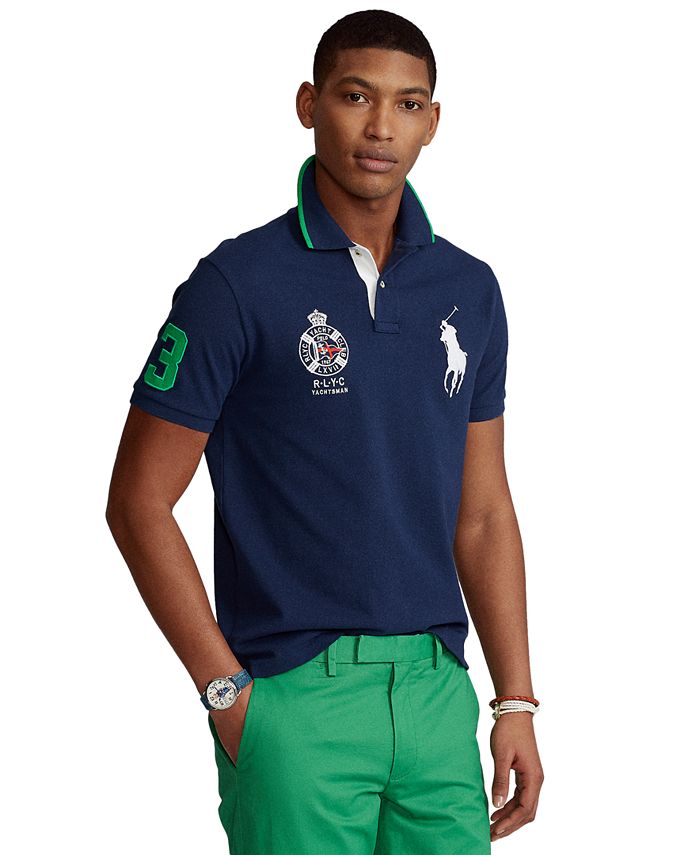 Polo Ralph Lauren Men's Custom Slim Fit Mesh Polo Shirt - Macy's