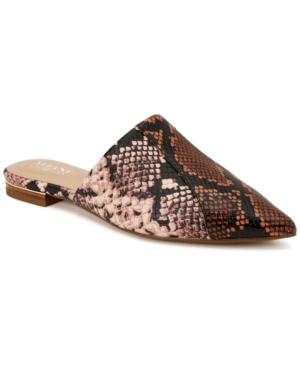 Alfani Women's Step N Flex Rigsdy Mules, Created For Macy's Women's Shoes In Brown Multi Snake