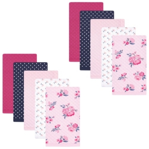 Baby Girls Quilted Burp Cloths 10 Pack