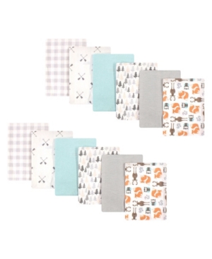 Baby Girls and Boys Flannel Burp Cloths 12 Pack