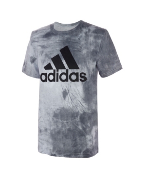 adidas Big Boys Short Sleeve Tie Dye Badge of Sport Tee