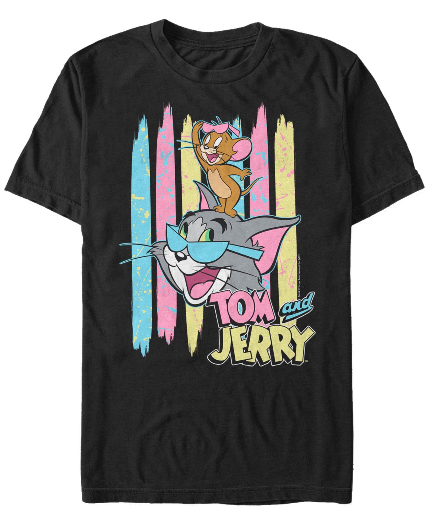 Мужская футболка Fifth Sun Tom Jerry 90s Pastel Sunglasses Tj Short Sleeve, цвет: Чёрный — фото 1