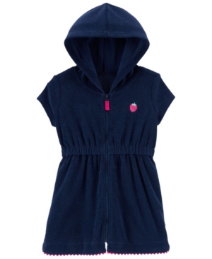 Baby Girls Strawberry Hooded Cover-Up