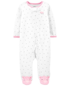 Baby Girls Pig Snap-Up Terry Sleep and Play One Piece
