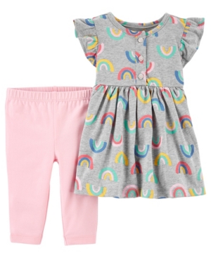 Baby Girls Rainbow Dress and Legging Set 2 Pieces