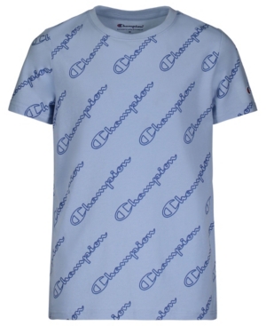 Big Boys All Over Print Diagonal Script Short Sleeve T-shirt
