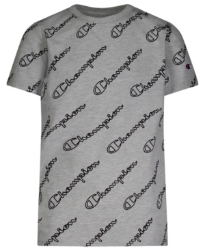 Big Boys All Over Print Diagonal Script Short Sleeve T-shirt
