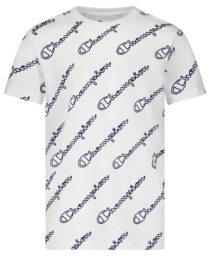 Big Boys All Over Print Diagonal Script Short Sleeve T-shirt