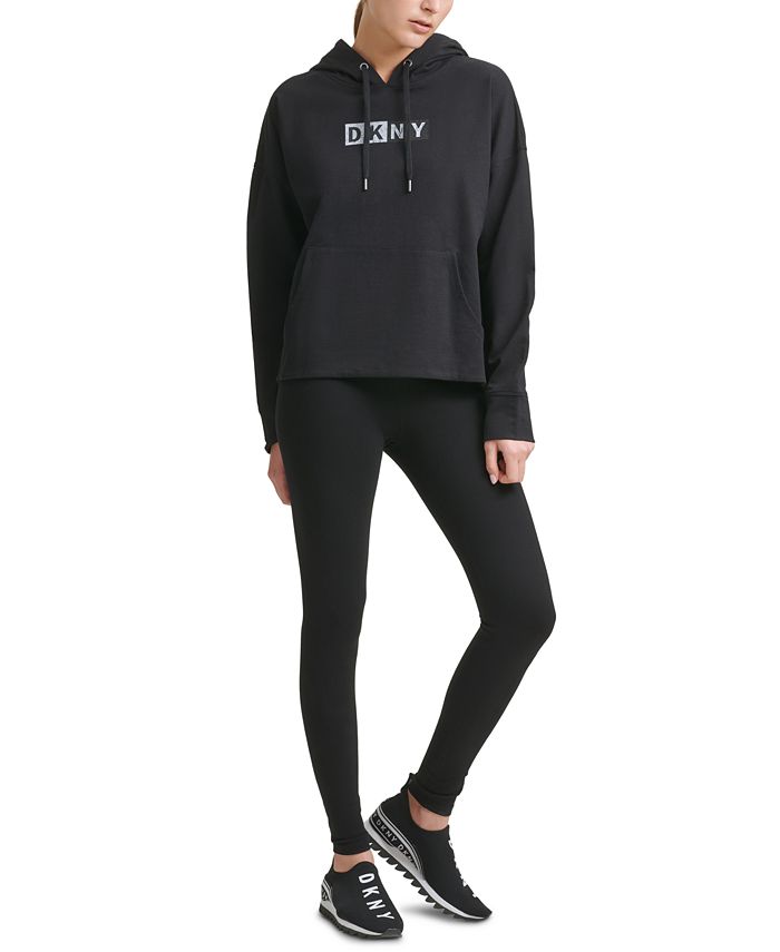 DKNY Sport Logo Hooded Cotton Sweatshirt & Reviews - Tops - Women - Macy's