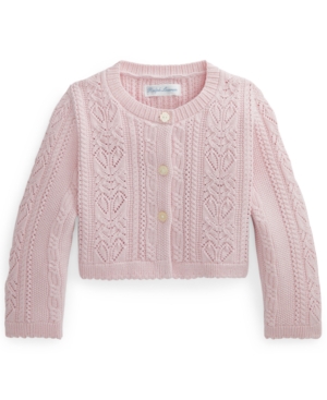 Ralph Lauren Baby Girls Pointelle Cotton Shrug