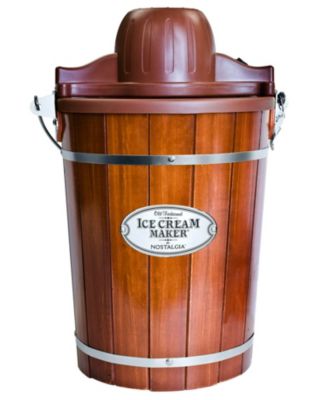 Nostalgia ICMP600WD 6-Quart Wood Bucket Ice Cream Maker - Macy's