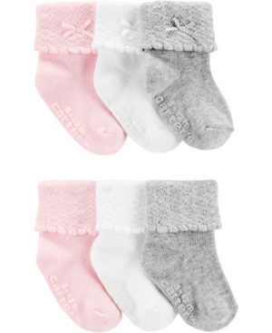 Baby Girls Crew Booties Pack of 6