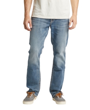 Silver Jeans Co Men's Light Indigo Wash Straight Leg Jeans