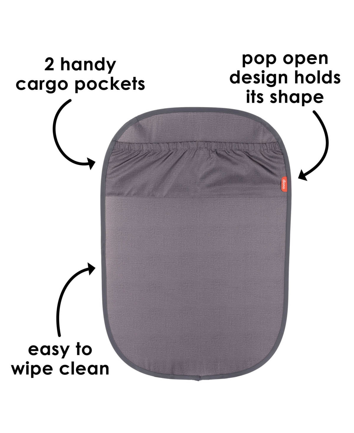 Diono Toddler Stuff 'N Scuff Xl Kick Mat Back Seat Protector, Storage Pocket, 100% Water Resistant