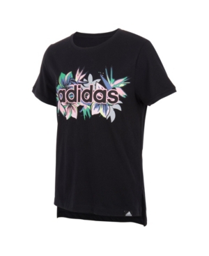 adidas Toddler Girls Short Sleeve Drop Tail T-shirt