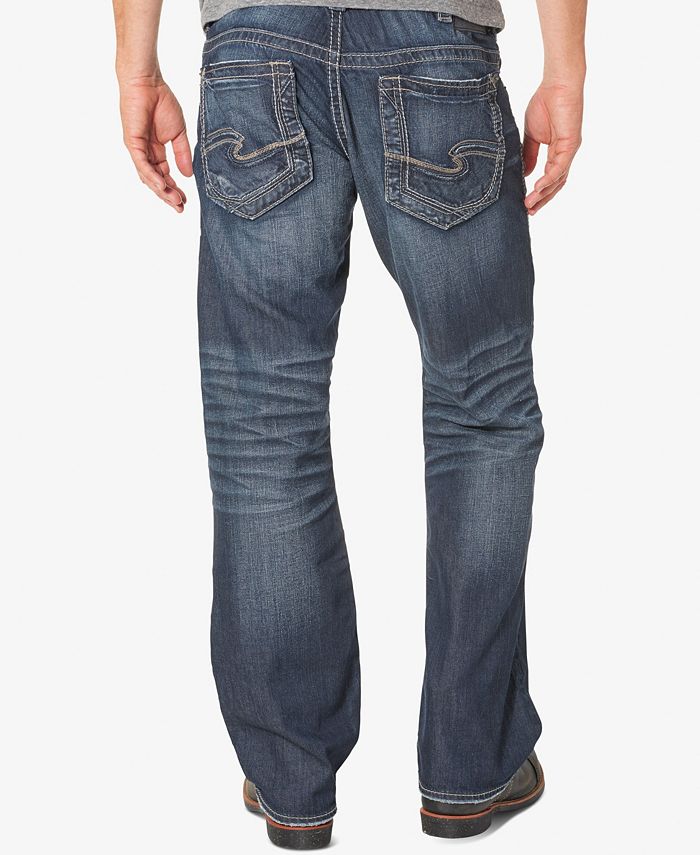 Silver Jeans Co. Men's Dark Indigo Rinse Straight leg jeans - Macy's