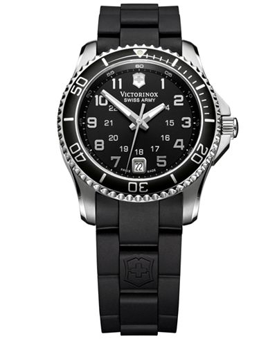 Victorinox Swiss Army Women's Maverick GS Black Rubber Strap Watch 34mm 249067
