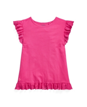 Big Girls Eyelet Jersey Top