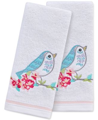 Martha Stewart Collection Spring Bird 2 Pc. 11 x 18 Fingertip Towel Set Created for Macy s Macy s