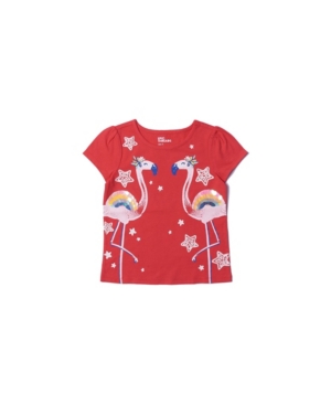 Epic Threads Little Girls Short Sleeve Flip Sequin Graphic Tee