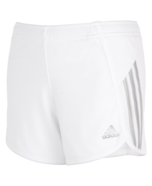 adidas Big Girls Shine Stripe Mesh Shorts