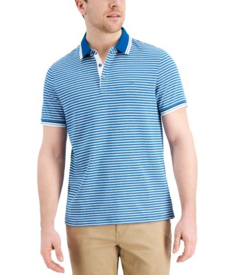 Men's Greenwich Modern-Fit Stripe Polo Shirt, Created for Macy's 